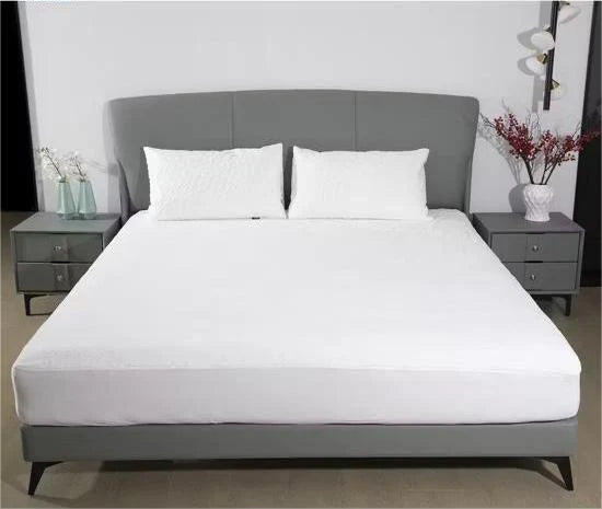 Premium Soft Tari cotton Waterproof Mattress Protector – Ultra Soft, Breathable & Machine washable (Triple Seal Protection) - White