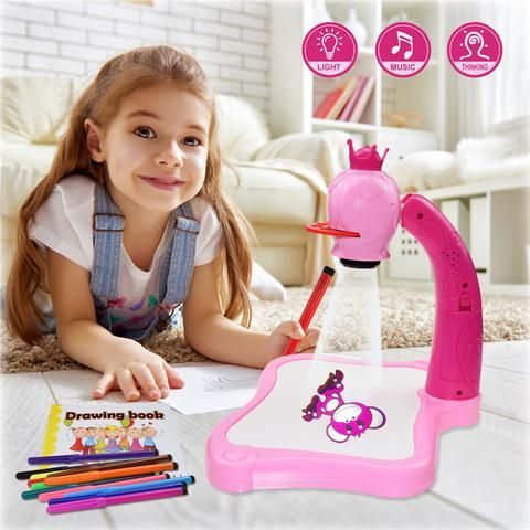 Kids Projector Drawing Table – Interactive Learning and Art Station for Creative Play