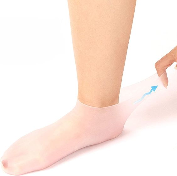 Soft Silicone Moisturizing Socks for Dry, Cracked Feet