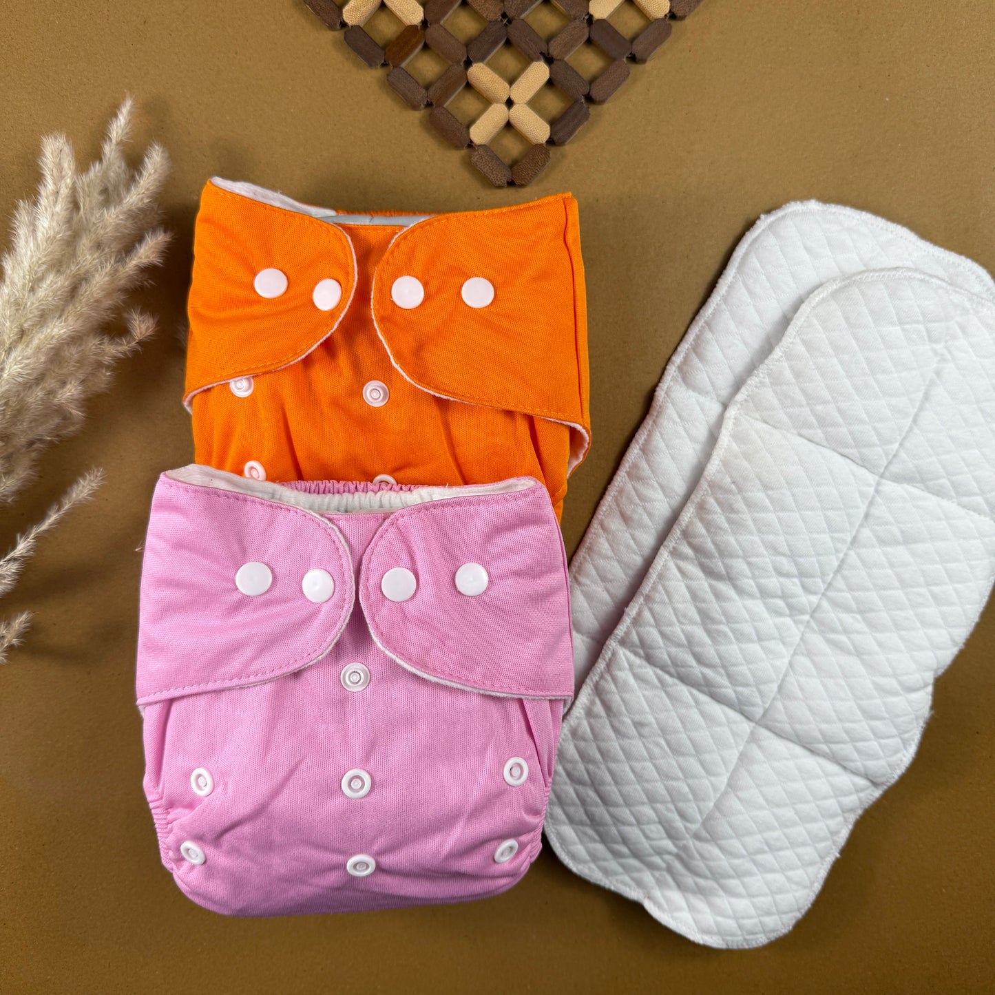Washable waterproof Baby Diaper +Absorbent Inner Pad + FREE pieces of Tissue Liners| Reusable & Multi-colors