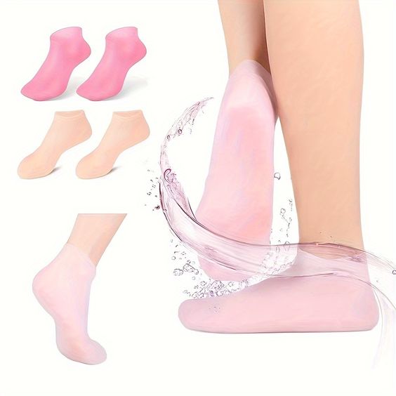 Soft Silicone Moisturizing Socks for Dry, Cracked Feet