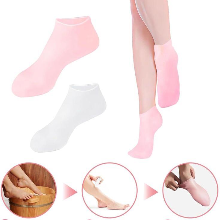 Soft Silicone Moisturizing Socks for Dry, Cracked Feet