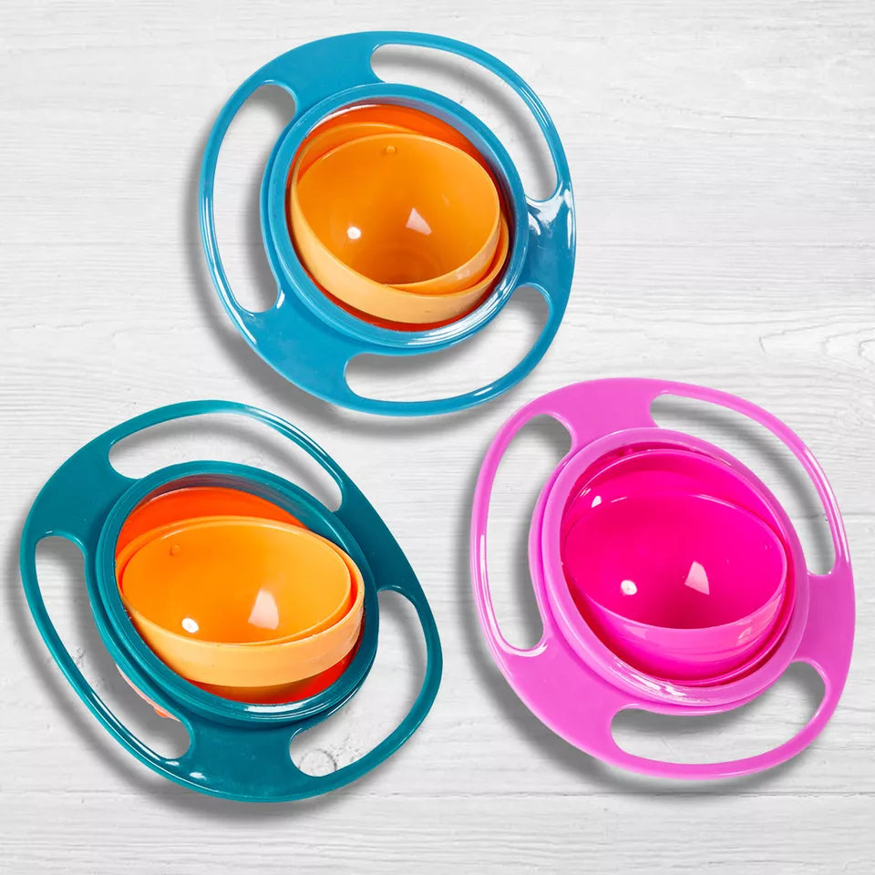 360° Rotatable Baby Feeding Gyro Bowl – Spill-Proof and Kid-Friendly Design