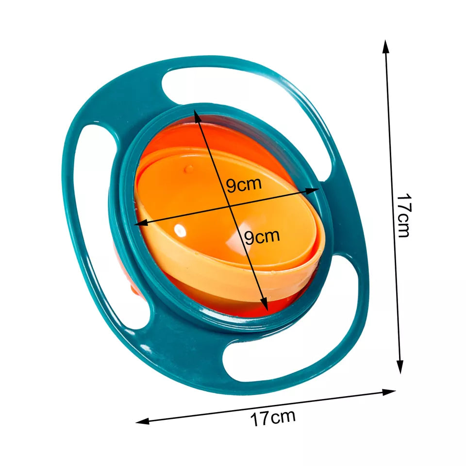 360° Rotatable Baby Feeding Gyro Bowl – Spill-Proof and Kid-Friendly Design