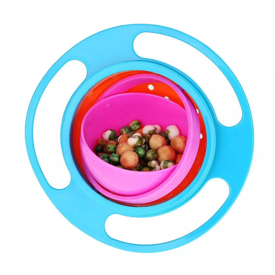 360° Rotatable Baby Feeding Gyro Bowl – Spill-Proof and Kid-Friendly Design
