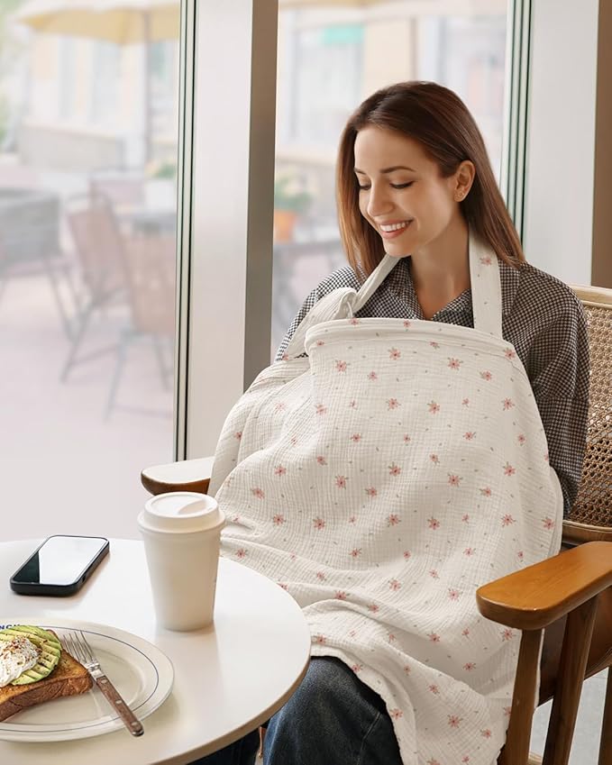 MOM Breastfeeding Nursing Cover – Lightweight & Breathable Privacy Shawl (Random Colour)