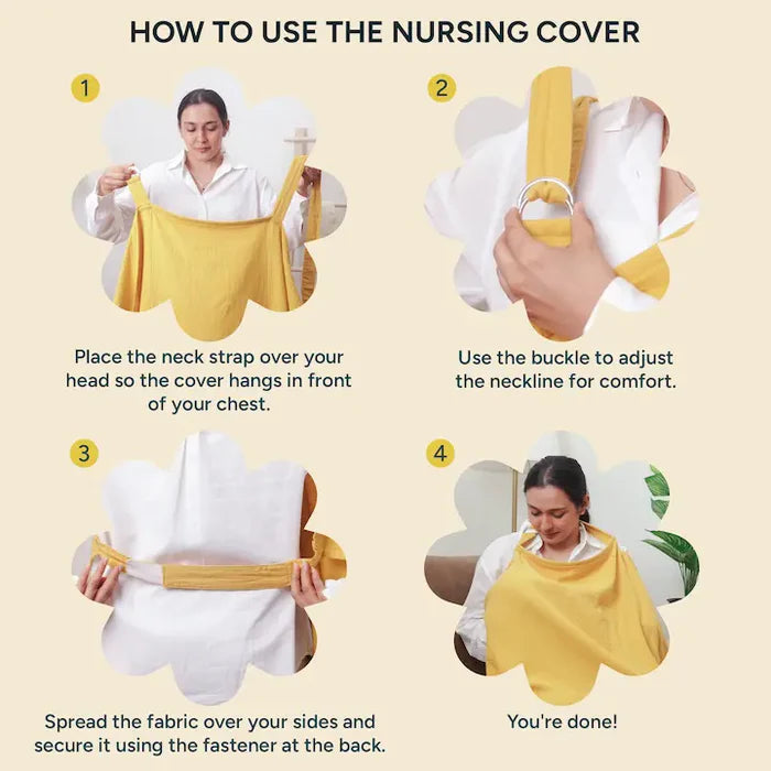 MOM Breastfeeding Nursing Cover – Lightweight & Breathable Privacy Shawl (Random Colour)