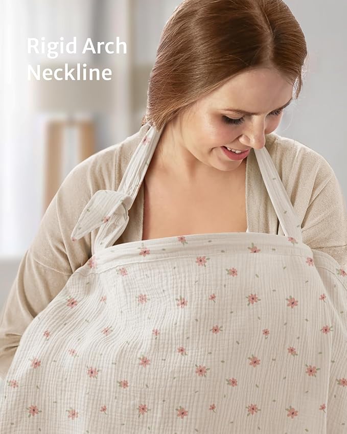 MOM Breastfeeding Nursing Cover – Lightweight & Breathable Privacy Shawl (Random Colour)