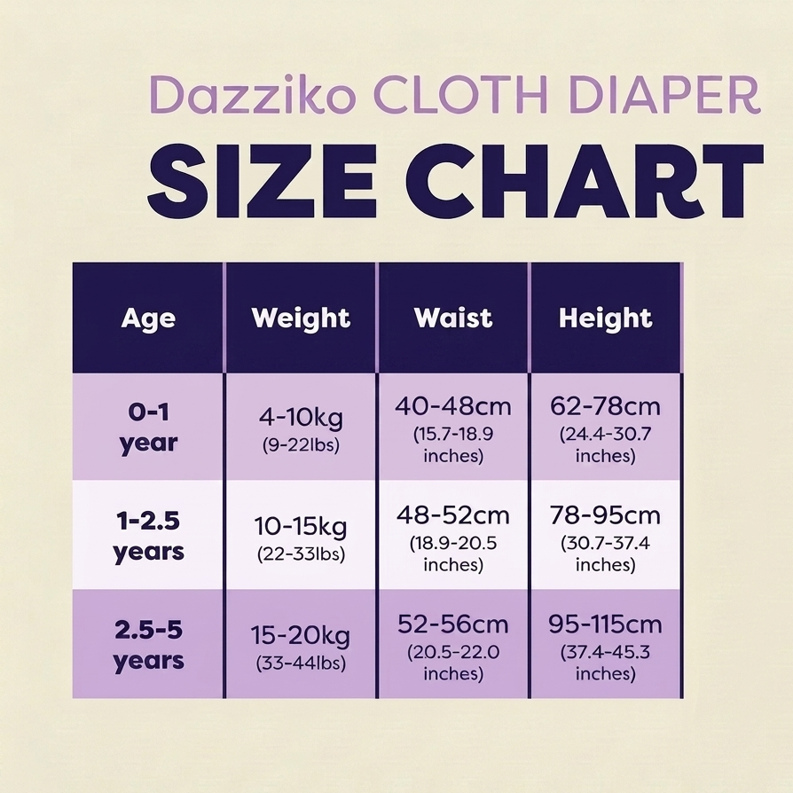 Dazziko Washable & Leakproof Baby Cloth Diaper (With Insert Pad )
